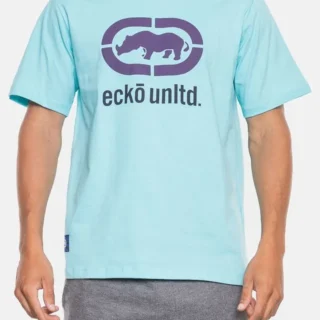 Camiseta Ecko Masculina Big Rhino Azul Turquesa Angel