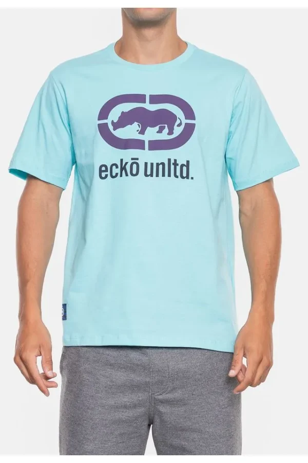 Camiseta Ecko Masculina Big Rhino Azul Turquesa Angel